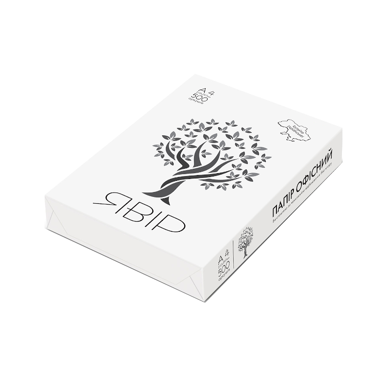 Папір для друку ЯВІР A4, 80 г/м2, 500 арк., білий